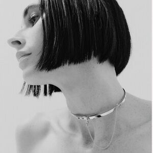 Eddie Borgo Thin Safety Chain Choker—in SILVER